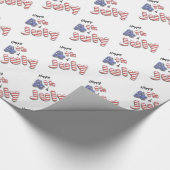 4 juli Stars Stripes Folie Balloons Cadeaupapier (Hoek)