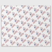 4 juli Stars Stripes Folie Balloons Cadeaupapier (Vlak)