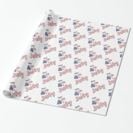 4 juli Stars Stripes Folie Balloons Cadeaupapier