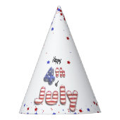 4 juli Stars Stripes Folie Balloons Feesthoedjes (Voorkant)