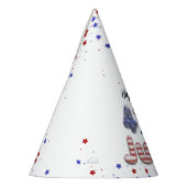 4 juli Stars Stripes Folie Balloons Feesthoedjes (Links)