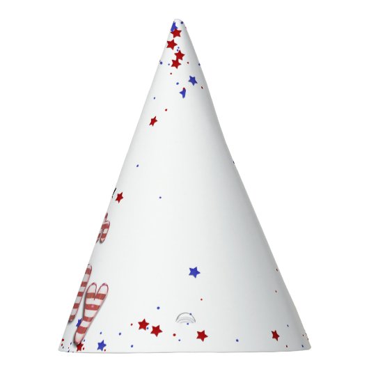 4 juli Stars Stripes Folie Balloons Feesthoedjes (Rechts)