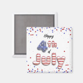 4 juli Stars Stripes Folie Balloons Magneet (Voorkant / Achterkant)