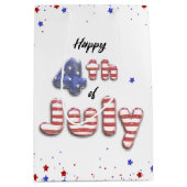 4 juli Stars Stripes Folie Balloons Medium Cadeauzakje (Voorkant)