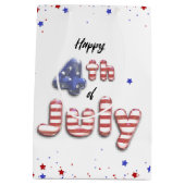 4 juli Stars Stripes Folie Balloons Medium Cadeauzakje (Achterkant)