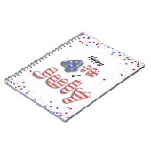 4 juli Stars Stripes Folie Balloons Notitieboek (Linkerzijde)