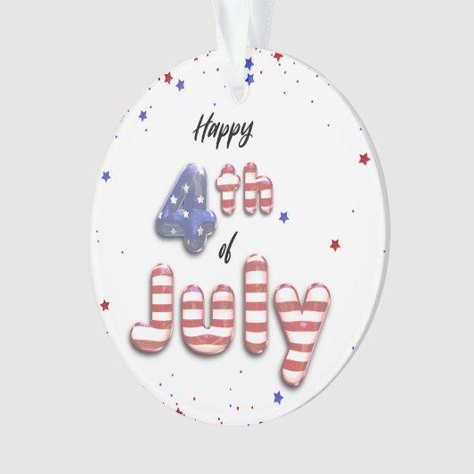4 juli Stars Stripes Folie Balloons Ornament (voorkant)