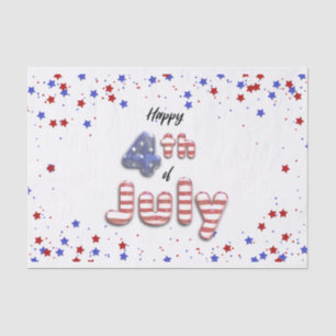 4 juli Stars Stripes Folie Balloons Tissuepapier