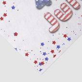 4 juli Stars Stripes Folie Balloons Tissuepapier (Detail)
