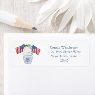 4 juli Stars & Stripes Gemberpot Retouradres Etiket