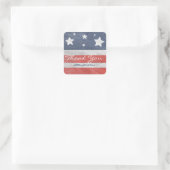 4 juli: Stars & Stripes USA Party Favor Sticker (Tas)
