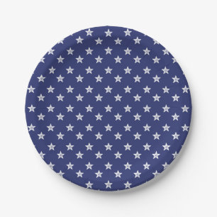 4 juli sterren blauw wit partij papier Borden Papieren Bordje