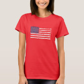 4 juli sterren en strepen Amerikaanse vlag Vrouwen T-shirt (Voorkant)