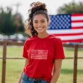 4 juli sterren en strepen Amerikaanse vlag Vrouwen T-shirt