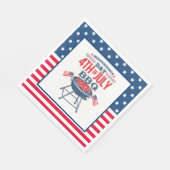 4 juli Sterren en Strepen BBQ Servet (Hoek)