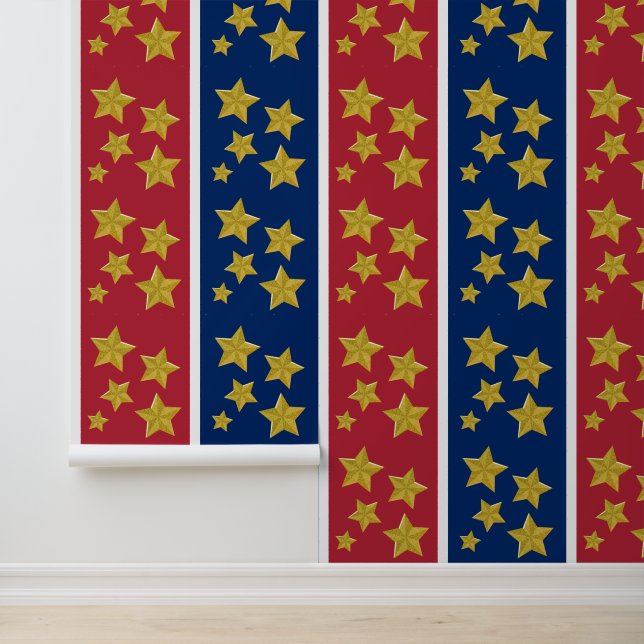 4 juli Sterren en strepen Behang (Applicatie)