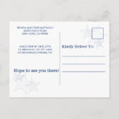 4 juli Sterren en strepen Moderne Patriottische BB Uitnodiging Briefkaart (Achterkant)