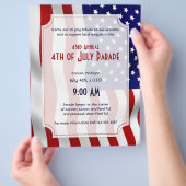 4 juli sterren en strepen voor altijd vlag flyer (Hand)