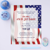 4 juli sterren en strepen voor altijd vlag flyer (Enkel)