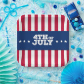 4 juli sterren en stripes papieren bordje (Feest)
