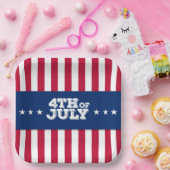 4 juli sterren en stripes papieren bordje (Feest)