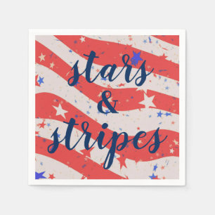 4 juli sterren en Stripes patriottische vlag Servet