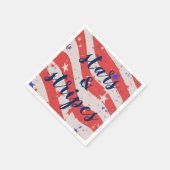 4 juli sterren en Stripes patriottische vlag Servet (Hoek)