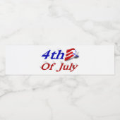 4 juli sterren en stripes waterfles etiket (Enkel label)