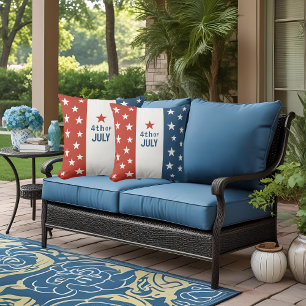 4 Juli Sterren - Patriottisch Rood, Wit & Blauw Kussen