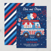 4 juli sterren stapes ijsklok op zaterdag kaart (Voorkant / Achterkant)