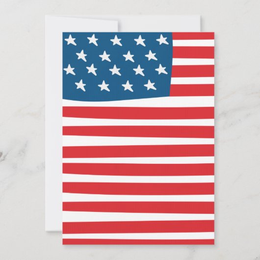 4 juli sterren strepen en verjaardag plezier kaart (Achterkant)