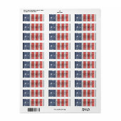 4 juli Sterren Strepen Rood Wit Blauw USA Labels (Full Sheet)