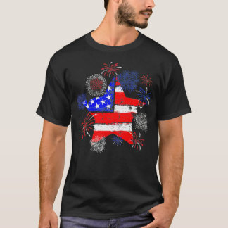4 juli sterren Stripes US Flag Patriotic T-shirt