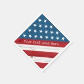 4 juli Sterren Stripes USA Vlag Rustiek Hout Servet (Hoek)