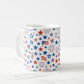 4 juli Sterren & Vuurwerk Mok (Voorkant links)