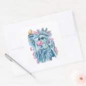 4 juli-stickers vierkante sticker (Envelop)