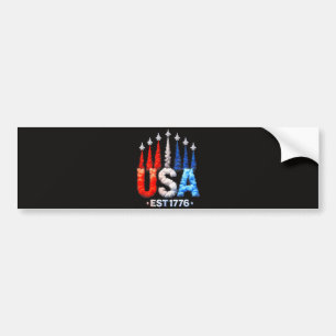 4 juli straaljagers Usa patriottisch Bumpersticker