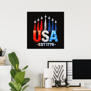 4 juli straaljagers Usa patriottisch Poster
