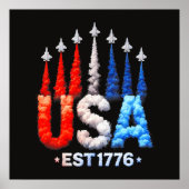 4 juli straaljagers Usa patriottisch Poster (Voorkant)