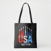 4 juli straaljagers Usa patriottisch Tote Bag (Voorkant)
