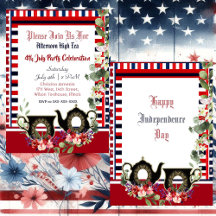 4 juli Strepen  Theepot Afternoon High Tea