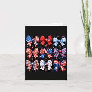 4 juli strik coquette rood wit blauw usa 250ste kaart