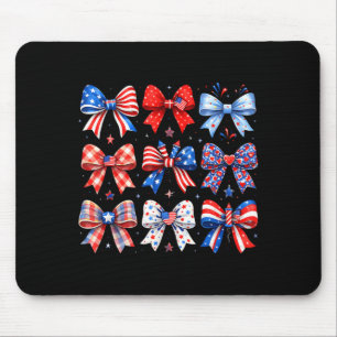 4 juli strik coquette rood wit blauw usa 250ste muismat