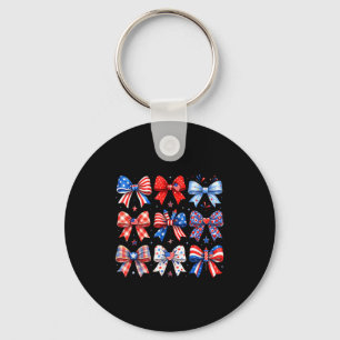 4 juli strik coquette rood wit blauw usa 250ste sleutelhanger