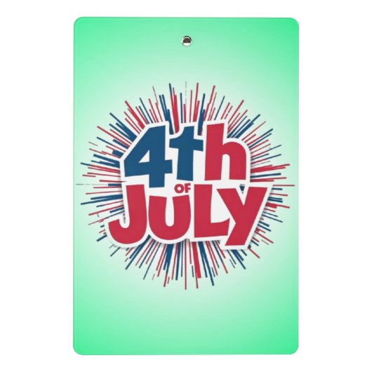 4 juli Sublimatie-98146 Mini Klembord (Achterkant)