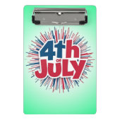 4 juli Sublimatie-98146 Mini Klembord (Voorkant)