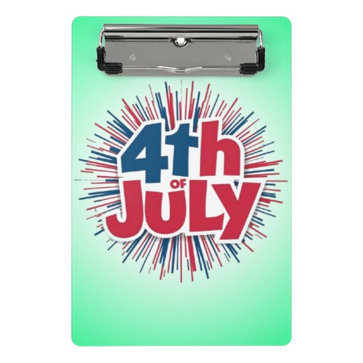 4 juli Sublimatie-98146 Mini Klembord (Voorkant)