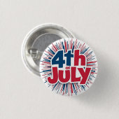 4 juli Sublimatie-98146 Ronde Button 3,2 Cm (Voorkant /achterkant)