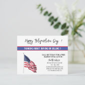 4 JULI SUMMER Real Estate Marketing Farming Feestdagenkaart (Staand voorkant)