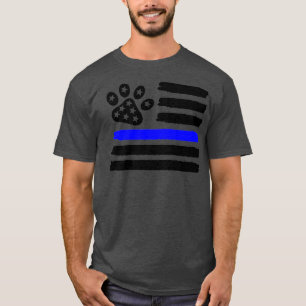 4 juli T K9 Dunne Blauwe lijn Politie Hond Gift T-shirt